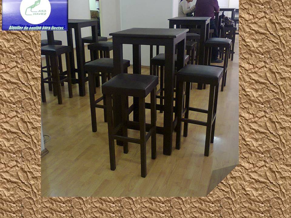 Mesa periquera cuadrada