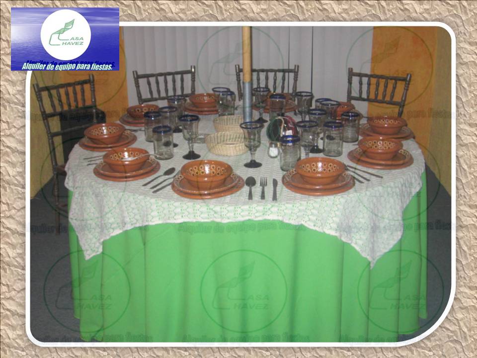 Mesa redonda cubre de encaje